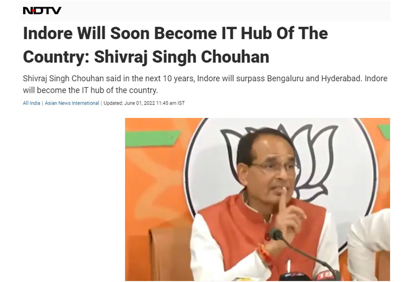 Indore Will Soon Become IT Hub Of The Country - Shivraj Singh Chouhan