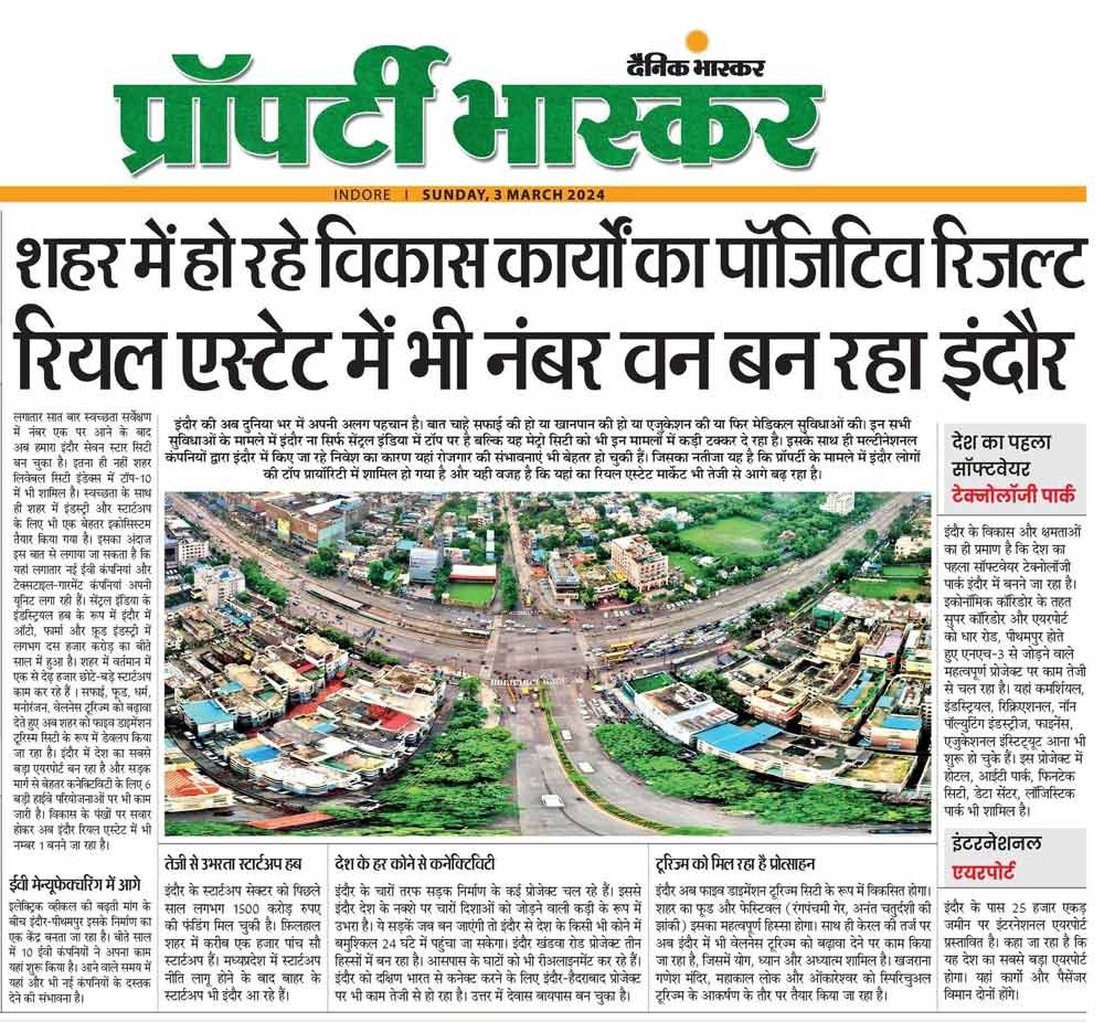 Indore's Real Estate Sector Soars to New Heights Amid Citywide Development